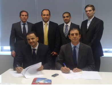 GAM ARABIA SIGNING OF THE MEMORANDUM OF UNDERSTANDING (MOU) Present during the signing session: From left to right second row , MR. CARLOS FERNANDEZ  DE ARAOZ-Chief Operating Officer  (GAM), MR. HUSSEIN BALAGHI-Director General (MENA Business Investment Group), ENG. AHMED BU-KHAMSIN-VP for Operations (ETE Group), MR. BERT WIEGEL-Operations Coordinator (GAM)  Seated at the first row from left: ENG. MORHAF BU-KHAMSIN-VP for Business Development (ETE Group), MR.   PEDRO LUIS FERNANDEZ-Chief Executive Officer ( GAM )